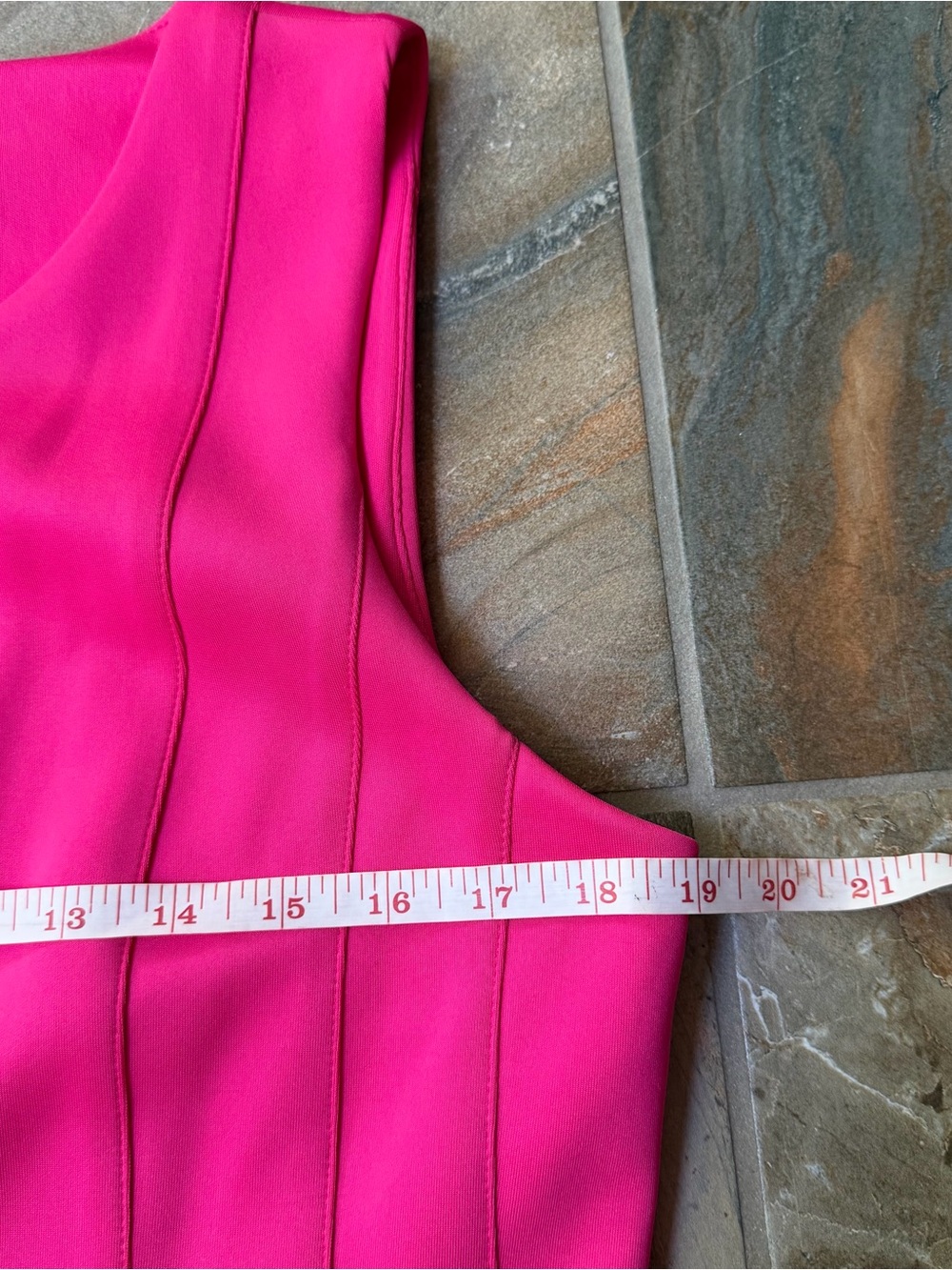 Calvin Klein Women's Hot Pink Fit & Flare Pleated Sleeveless Dress Size 16 - Picture 10 of 13